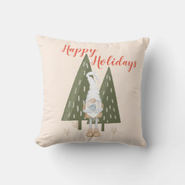 Almofada Travesseiro de Natal Férias Felizes Gnome da Flore