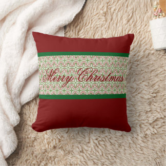 Almofada Travesseiro de Natal Festivo Vermelho e Verde