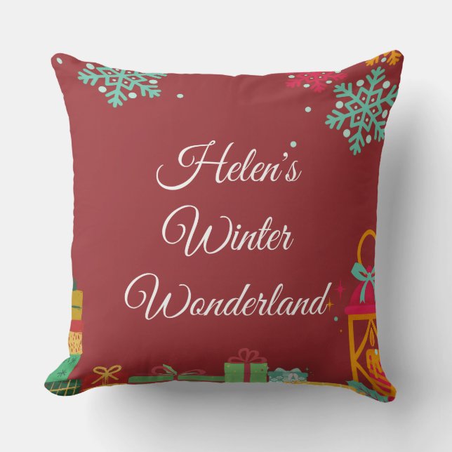 Almofada Travesseiro de Natal Personalizado (Frente)