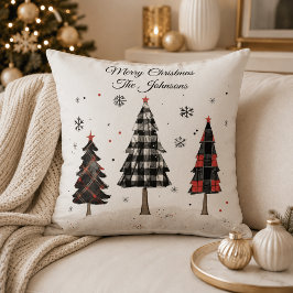 Almofada Travesseiro de Natal Personalizado com Xadrez para