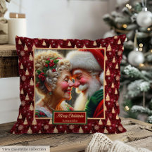 Travesseiro de Natal Personalizado Sr. e Sra. Papa