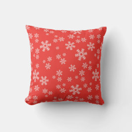 Almofada Travesseiro de Natal Red Snowflake