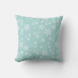 Almofada Travesseiro de Natal Turquoise Snowflake