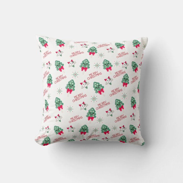 Almofada Travesseiro de Natal Vermelho e Verde (Frente)