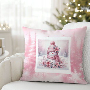 Almofada Travesseiro de Neve do Pinkmas Cozy Decor de Flore