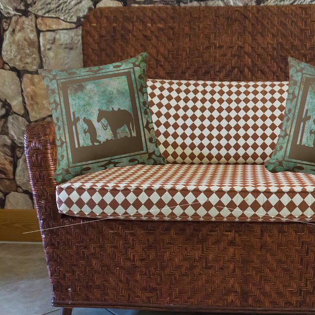 Almofada Travesseiro de oração de cowboy de decadência do o (Criador carregado)