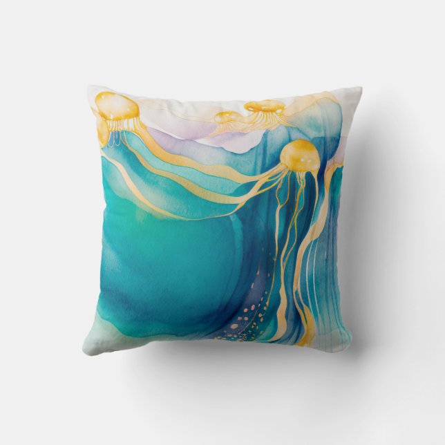 Almofada Travesseiro de ouro lacrimogêneo cobrir de água-do (Verso)