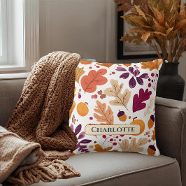 Almofada Travesseiro de outono personalizado - Folhas e aco