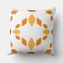 Almofada travesseiro de padrão floral castanho