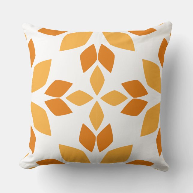 Almofada travesseiro de padrão floral castanho (Frente)