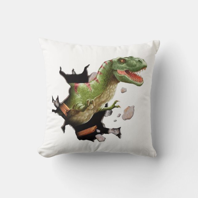 Almofada Travesseiro de quarto do moço sotaque T-Rex do din (Frente)