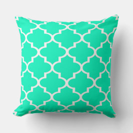 Almofada Travesseiro de Renda Quatrefoil Branco em Tom Past