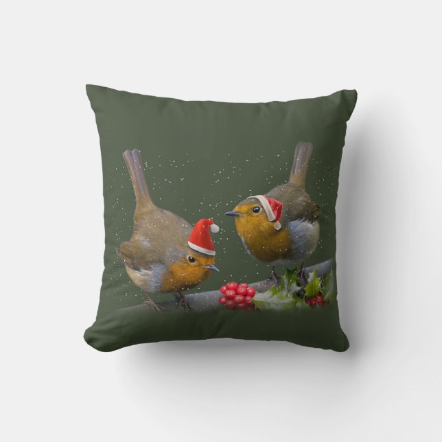 Almofada Travesseiro de Robins de bobbin (Frente)