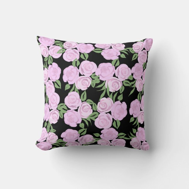 Almofada Travesseiro de Rosas Rosa Suave (Frente)