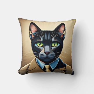 ALMOFADA TRAVESSEIRO DE SAÍDA E TIE FUNNY CAT