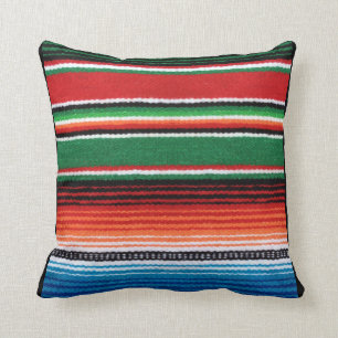Almofada Travesseiro de Serape Mexicano