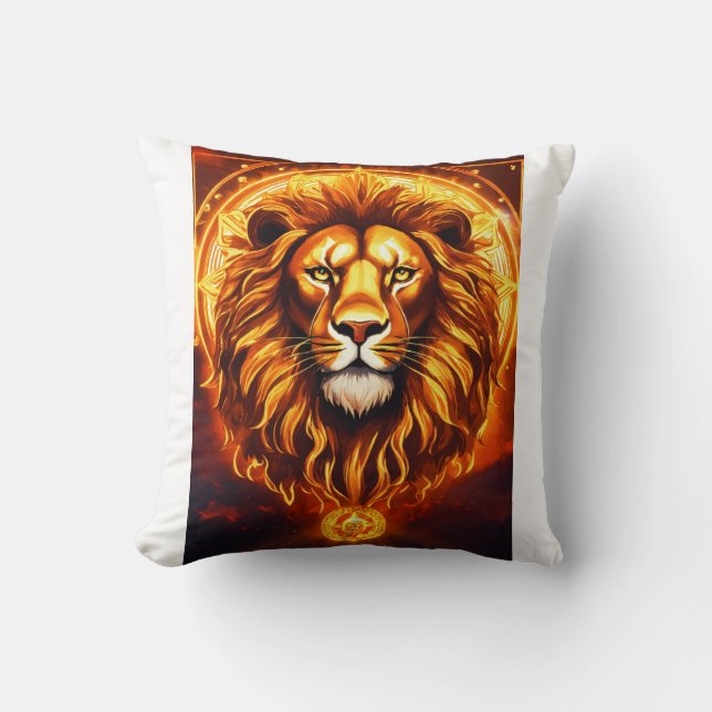 Almofada Travesseiro de Sonho de Leão Whimsical (Frente)