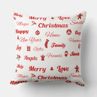Almofada Travesseiro de Tipografia de Natal