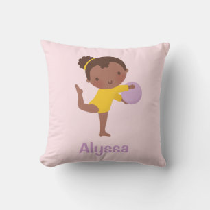 Almofada Travesseiro Decoração Quarto Ginástica Menina e Bo