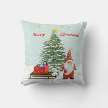 Travesseiro Decorador Gnome Feliz Natal