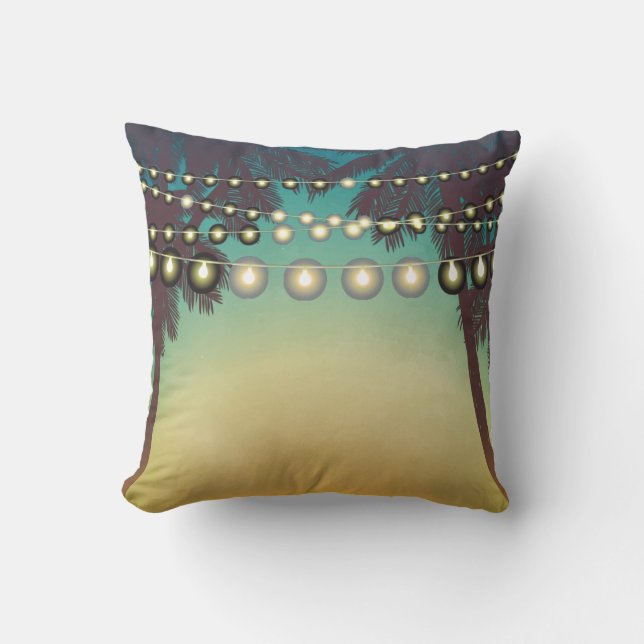 Almofada travesseiro decorativo 16"x16" Palma de Palma Suns (Frente)