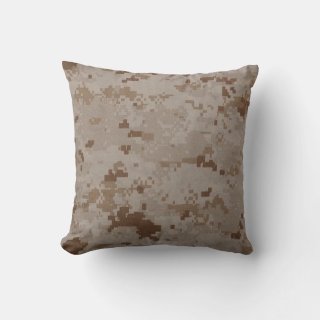 Almofada Travesseiro decorativo 20" do deserto MARPAT x 20" (Frente)