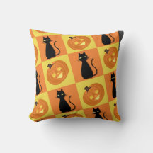Travesseiro decorativo abóbora de Halloween