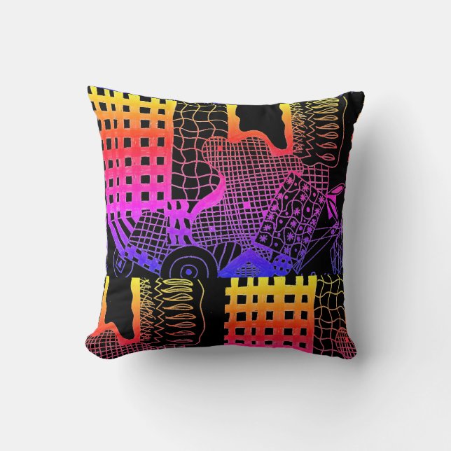 ALMOFADA TRAVESSEIRO DECORATIVO ABSTRATO 1 (Frente)