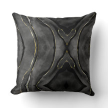 Travesseiro decorativo Abstrato de listras Dourada