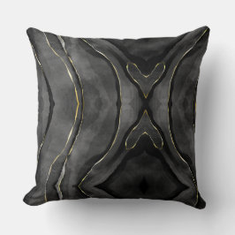 Almofada Travesseiro decorativo Abstrato de listras Dourada