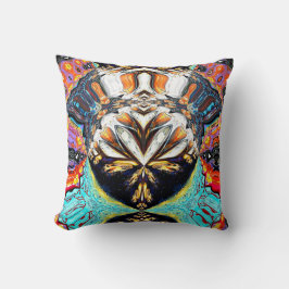 Almofada Travesseiro decorativo Abstrato de multicores verm