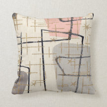 Travesseiro decorativo abstrato moderno do tecido