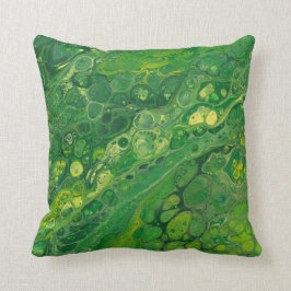 Almofada Travesseiro decorativo abstrato verde & do amarelo