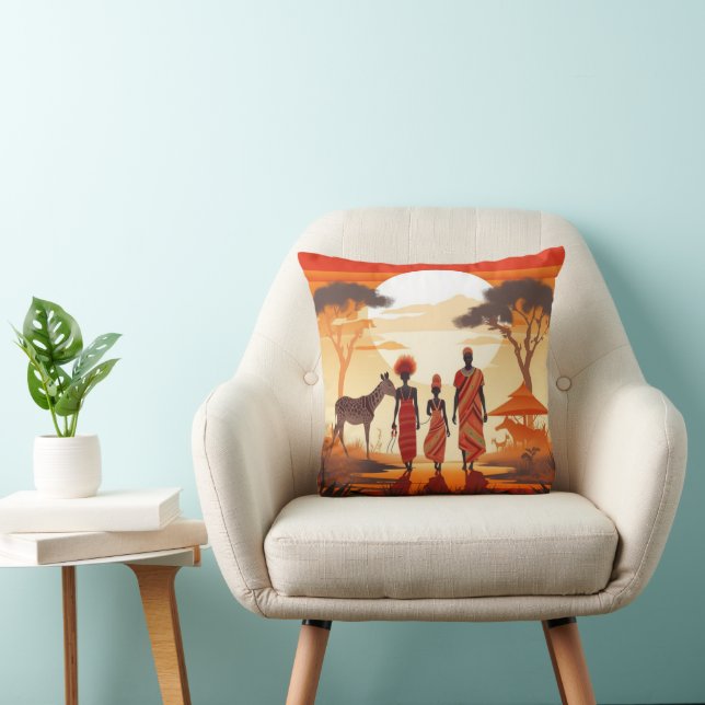 Almofada Travesseiro decorativo africano (Cadeira)