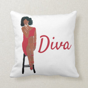 Almofada Travesseiro decorativo Africano Diva Crimsom