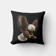 Travesseiro Decorativo Águia Careca Voadora Majest