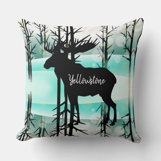 Almofada Travesseiro Decorativo-Alce de Yellowstone (Frente)