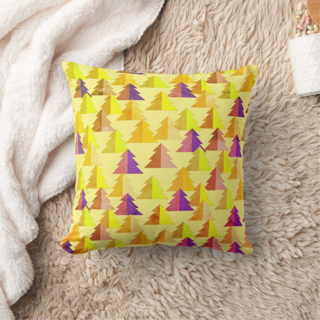 Almofada Travesseiro decorativo Amarelo das Árvores de Nata (Cobertor)