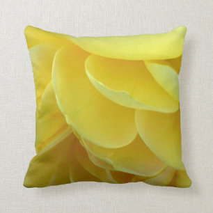 Almofada Travesseiro decorativo amarelo das pétalas