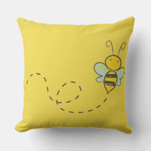 Travesseiro decorativo AMARELO DE ALGODÃO NO VOO