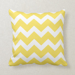Almofada Travesseiro decorativo amarelo de Chevron