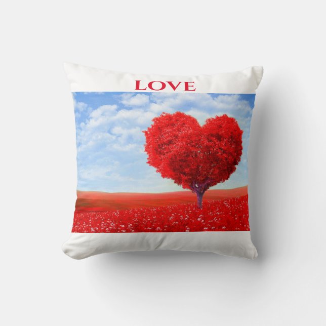 Almofada travesseiro decorativo 'AMOR'. "16 x 16" (Frente)
