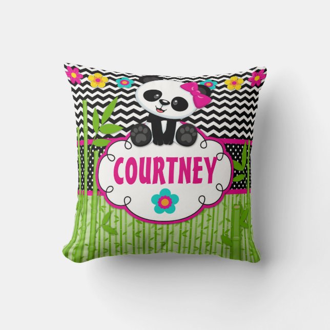 Almofada Travesseiro decorativo animal do monograma do urso (Frente)