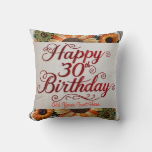 Almofada Travesseiro decorativo aniversário de 30 anos pers