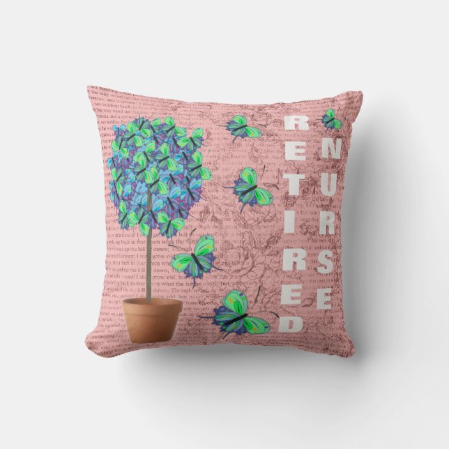 Almofada Travesseiro decorativo aposentado da borboleta da (Frente)