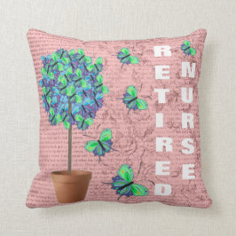 Almofada Travesseiro decorativo aposentado da borboleta da