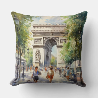 Almofada Travesseiro decorativo Arc de Triomphe Paris