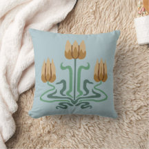 Travesseiro decorativo Art Nouveau Tulip Trio