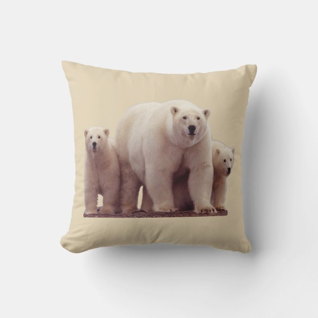 Almofada Travesseiro decorativo ártico bonito dos animais (Frente)