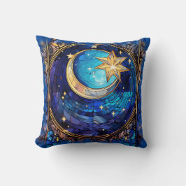 Almofada Travesseiro decorativo Artisan Celestial Moon